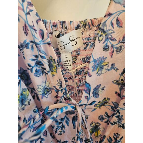 NWT Jessica Simpson Floral Boho Mini Dress Size L - Picture 5 of 5